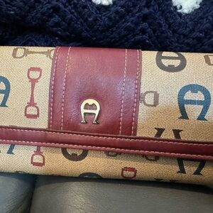Beautiful Etienne Aigner clutch wallet with change purse. Like new